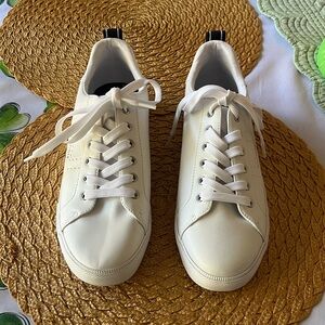 Tommy Hilfiger White Leather Sneakers